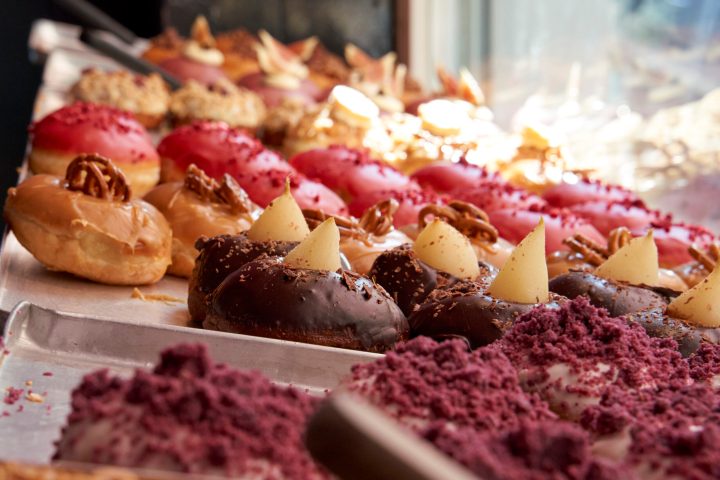 a close up of a slice of cake