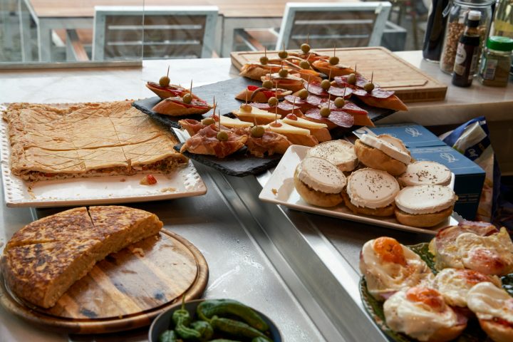 a plate of food on a table