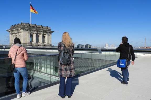Auf dem Dach des Reichstags