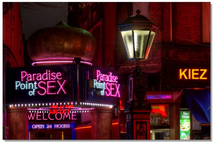 a sign on the side of a building