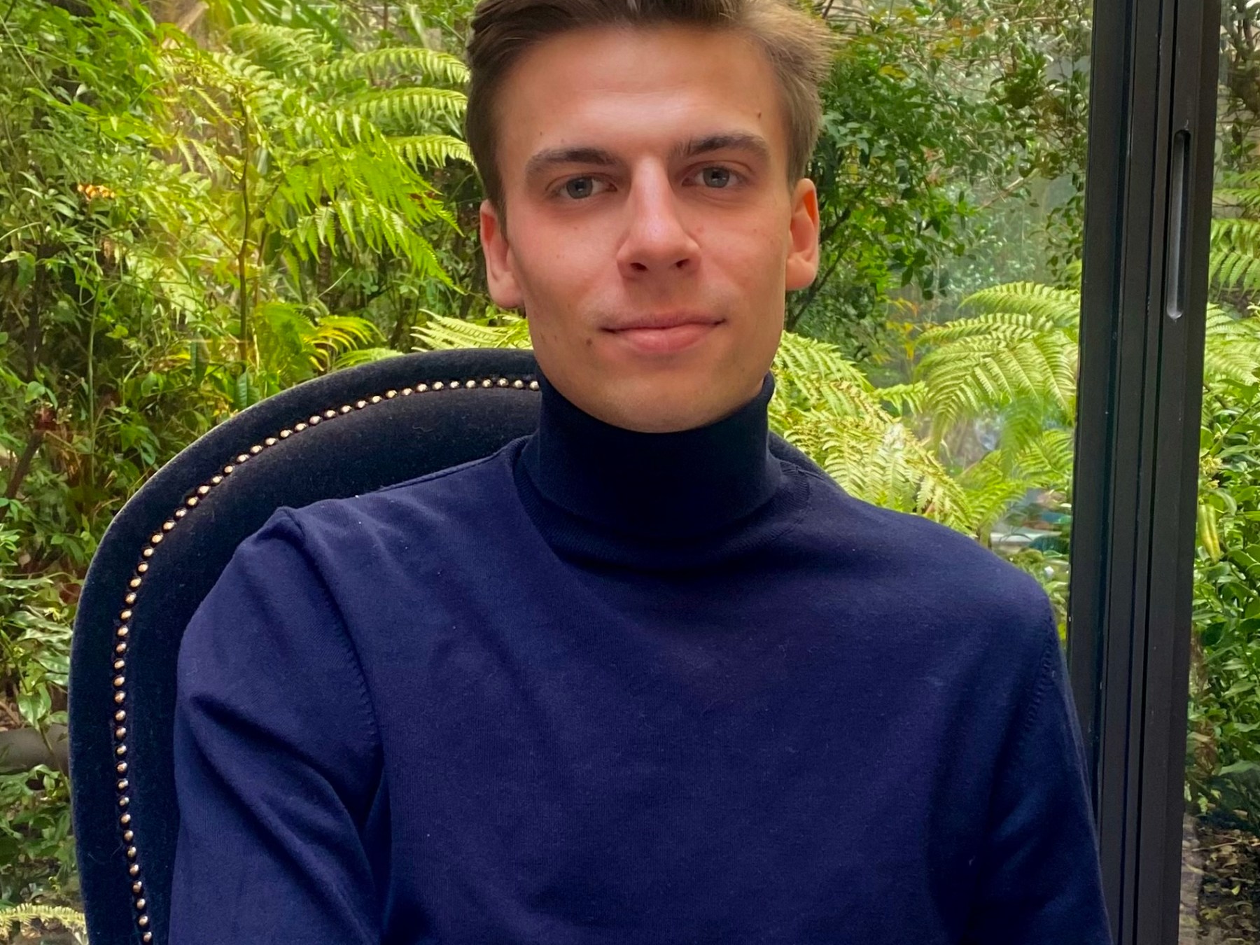 a man smiling for the camera