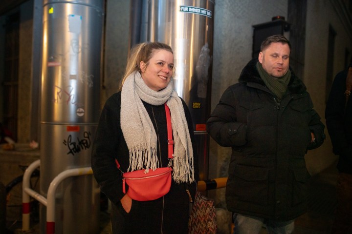 a person standing posing for the camera